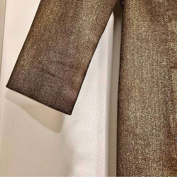 Zara Trafaluc Collection Metallic Gold Dress - Size Medium - Picture 5 of 11